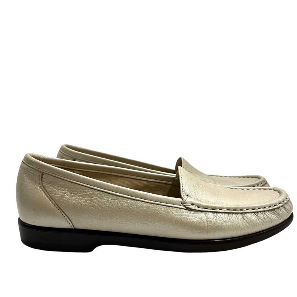SAS Simplify Pearl Bone Slip On Loafers Flats 9
